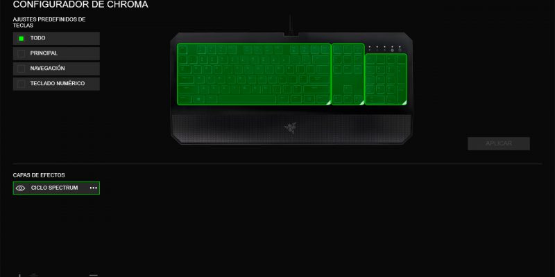 Razer Deathstalker Chroma - Razer Synapse - Configurador Chroma