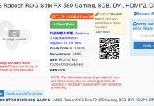 ASUS ROG STRIX RX 580 O8G GAMING